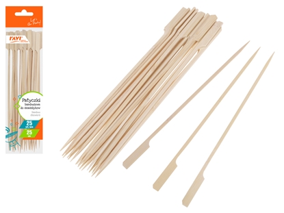 Attēls no Bamboo skewer, 25 pcs, 25 cm, 30 x 8 x 1.5, 91843, Simple Solution