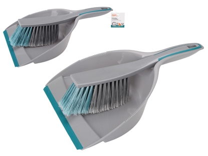 Attēls no Brush with dustpan GRAY COLLECTION, 34.5 x 23 x 7, 60279, Simple Solution