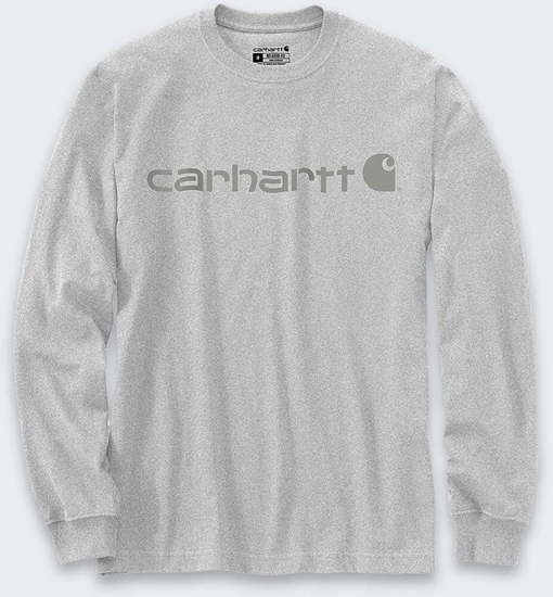 Изображение Carhartt Koszulka Dearborn Relaxed LS Logo HEATHER