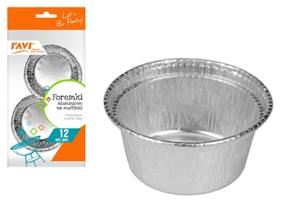 Attēls no Cupcake aluminium moulds 12pcs, 14.2 x 5 x 31.7, , Simple Solution