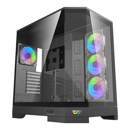 Изображение Obudowa Darkflash DQX90 czarna ARGB + 4 wentylatory