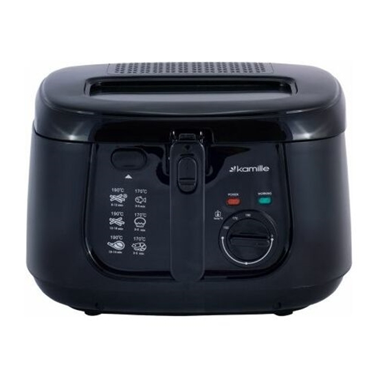 Picture of Deep fryer, 2.5L, 1800W, black, 6810, Kamille