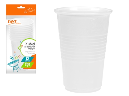 Attēls no Disposable cold drinks cups, 200 ml, 12 pcs, 13.5 x 7 x 30, 01313, Simple Solution