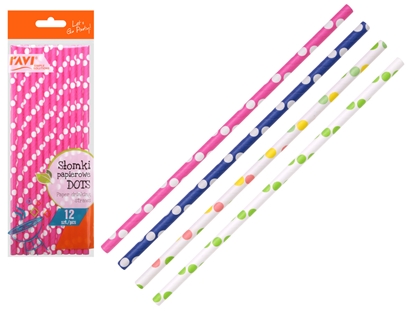Attēls no DOTS drinking straws, 12 pcs, 9 x 0.5 x 24, 20344, Simple Solution