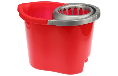 Attēls no EASY red bucket with silver wringer, 37 x 25 x 25.5, 51374, Simple Solution