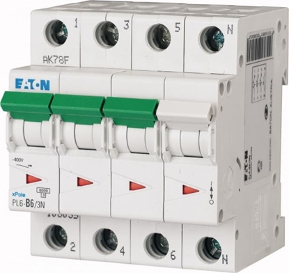 Picture of Eaton Wycznik nadprdowy 3P+N C 2A 6kA AC PL6-C2/3N 106905