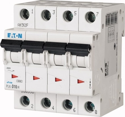 Picture of Eaton Wycznik nadprdowy 4P B 10A 6kA AC PL6-B10/4 166490