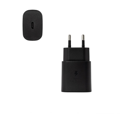 Изображение adowarka EcoBox ECOBOX ADOWARKA SIECIOWA 3,6A 25W CZARNA PD TYP-C TA800 DC03 + KABEL USB PD TYP-C - TYP-C 1M