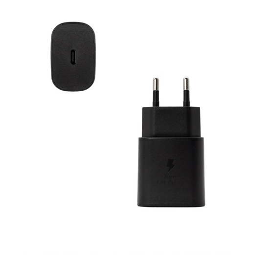 Изображение adowarka EcoBox ECOBOX ADOWARKA SIECIOWA 3,6A 25W CZARNA PD TYP-C TA800 DC03 + KABEL USB PD TYP-C - TYP-C 1M