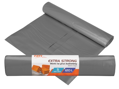 Attēls no EXTRA STRONG Garbage bags, 120l LDPE, 5pcs, 37 x 7 x 7, 00739, Simple Solution