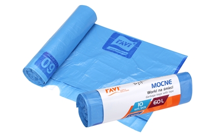 Attēls no Garbage bags with tape 60 L, 10 pcs, 18.5 x 4.5 x 4.5, 00714, Simple Solution