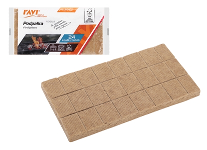 Attēls no Grey kindling for grill and fireplace, 24 pcs, 18.5 x 9.3 x 0.9, 21969, Simple Solution