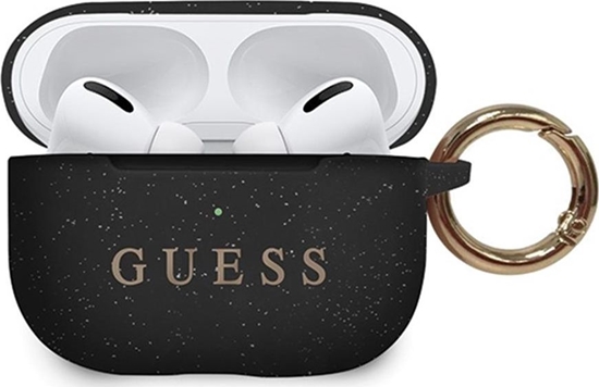Picture of Guess Etui ochronne GUACAPSILGLBK Silicone do AirPods Pro czarne