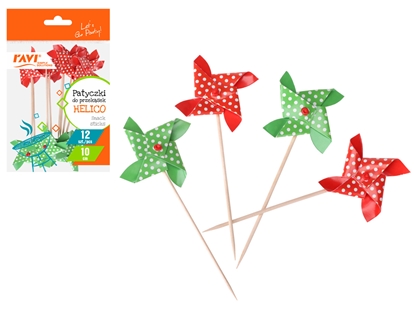 Attēls no HELICO bamboo snack sticks 12 pcs, 10 cm, 11.9 x 2 x 18.6, 71851, Simple Solution