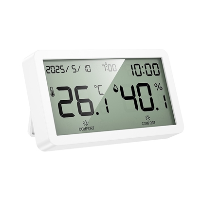 Изображение Hoco HX42 elektroniskais pulkstenis ar higro termometru (mitrums, datums, laiks, modinātājs, atgādinājumi)