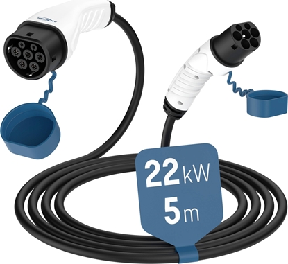Изображение Kabel do adowania samochodów Ansmann 1900-0119 Type 2, 22kW, 5m
