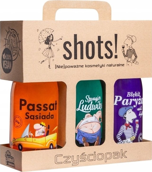 Picture of LaQ Shots! Zestaw prezentowy Czyciopak Mski (ele do mycia 3x 500ml)