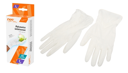 Изображение Latex gloves 10 pcs L, 8.5 x 4.2 x 20, 00970, Simple Solution