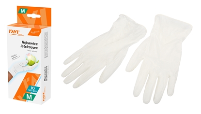 Изображение Latex gloves 10 pcs M, 4.2 x 8.5 x 20, 00969, Simple Solution