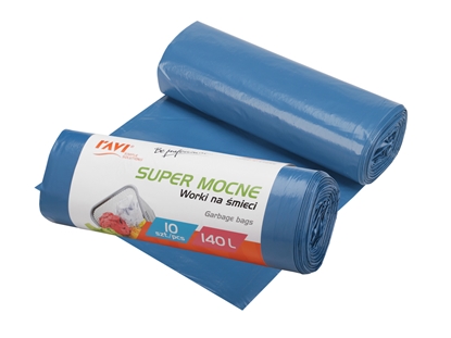 Изображение LDPE Garbage bags 140 L, 90 x 110 cm, 10 pcs, 24 x 7 x 7, 00711, Simple Solution