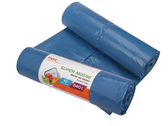 Изображение LDPE Garbage bags 240 L, 120 x 150, 10 pcs, 32 x 10 x 10, 00716, Simple Solution