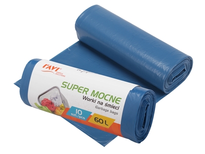 Изображение LDPE Garbage bags 60 L, 60 x 80 cm, 10 pcs, 15.5 x 2 x 5, 00706, Simple Solution