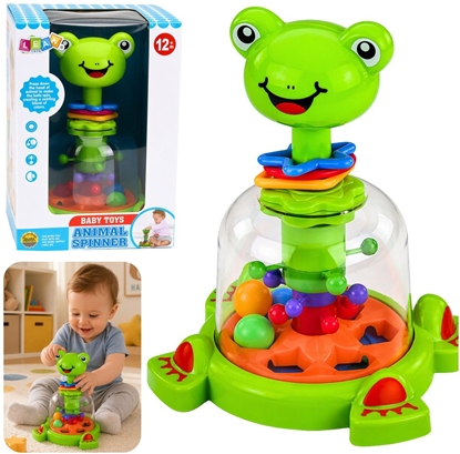 Изображение LeanToys Interaktywny Bczek Spinner abka Z Wirujcymi Kulkami Dla Niemowlt