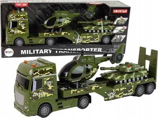 Изображение LeanToys Zestaw Militarny Czog Napd Frykcyjny Helikopter Ciarówka