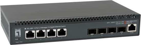 Picture of Level One LevelOne XEL-0891 Vadīts L3 10G Ethernet (100/1000/10000) Desktops Pelēks