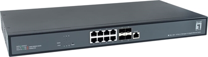 Attēls no Level One LevelOne XEL-1291 Vadīts L3 10G Ethernet (100/1000/10000) 1U Melns