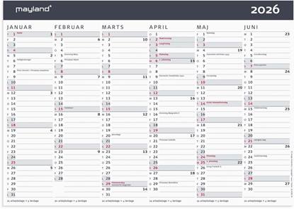 Изображение Mayland-Burde Kontorkalender Nowoczesny A4 2026