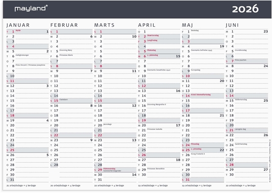 Изображение Mayland-Burde Kontorkalender Nowoczesny A4 2026