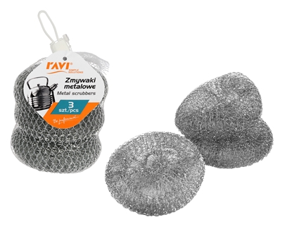 Изображение Metal scourers, 3 pcs, 8 x 8 x 10, 00502, Simple Solution