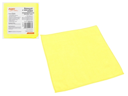 Изображение Microfiber cloths, 30x30 cm, yellow, 17 x 3 x 18, 10483, Simple Solution
