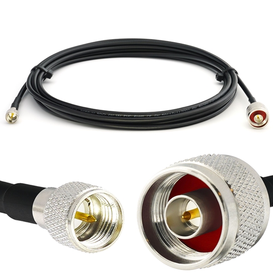 Изображение Mini UHF Male to N Male 2m RG58/U Coaxial Cable
