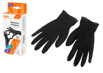 Picture of Nitrile gloves BLACK, 10 pcs, L, 8.5 x 4.2 x 20, 00967, Simple Solution