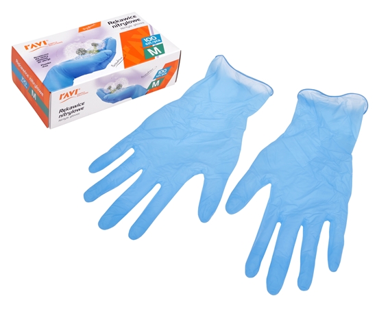 Picture of Nitrile gloves, 100 pcs M, 20 x 11 x 6, 10917, Simple Solution