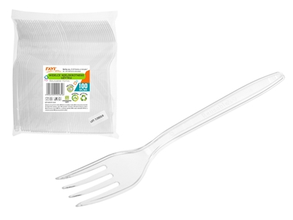 Attēls no NJ Reusable forks, 100 pcs., 4 x 16.5 x 19, 20285, Simple Solution