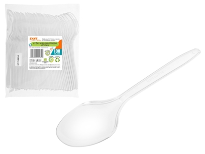 Изображение NJ Reusable spoons, 100 pcs., 6 x 16 x 19, 20284, Simple Solution