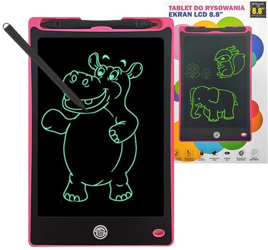 Picture of NoboKids TRUSTY TABLET DO RYSOWANIA 8,8 CALA + RYSIK GRAFICZNY RÓOWY - BEZ BATERII