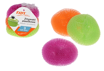 Изображение Plastic scourers, 3 pcs, 7 x 7 x 12, 00501, Simple Solution
