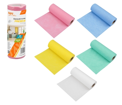 Изображение Premium cloths on roll, 25 pcs, 7.5 x 7.5 x 23, 10460, Simple Solution