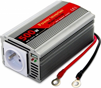 Изображение Przetwornica EuroCase AC/DC 12V/230V, 500W, USB (DY-8109-12)