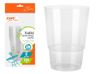 Attēls no Reusable cups, 230 ml, 6 pcs., 8 x 13 x 26, 50283, Simple Solution