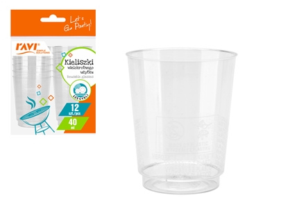 Attēls no Reusable glasses, 40 ml, 12 pcs, 13 x 3.5 x 18, 70291, Simple Solution