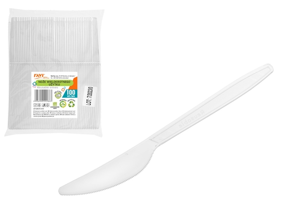 Picture of Reusable knives, 100 pcs., 3 x 14.5 x 18, 20286, Simple Solution