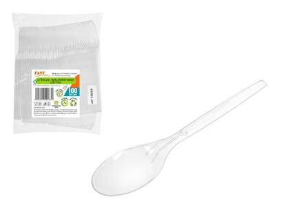 Attēls no Reusable spoons, 100 pcs, 4 x 13 x 15.5, 20283, Simple Solution