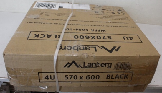 Picture of SALE OUT. Lanberg Rack cabinet 19" wall-mounted 4U 600 fast assembly (flat pack), black | SALE OUT. Lanberg Rack cabinet 19" wall-mounted 4U 600 fast assembly (flat pack) | WFFA-5604-10B | Black | DAMAGED PACKAGING, UNPACKED