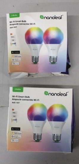 Изображение SALE OUT. Nanoleaf Essentials Smart A60 Bulb E27 Matter WiFi 9W 900Lm RGBCW 2700-6500K, 2pcs pack | Nanoleaf Essentials Smart A60 Bulb Matter WiFi 900Lm 2700-6500K, 2pcs pack | E27 | 9 W | RGBCW | DAMAGED PACKAGING