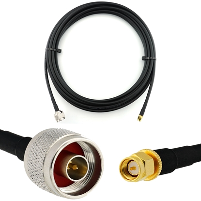 Picture of SMA Male to N Male 10m Coaxial Cable — HF240 (LMR240 equivalent)